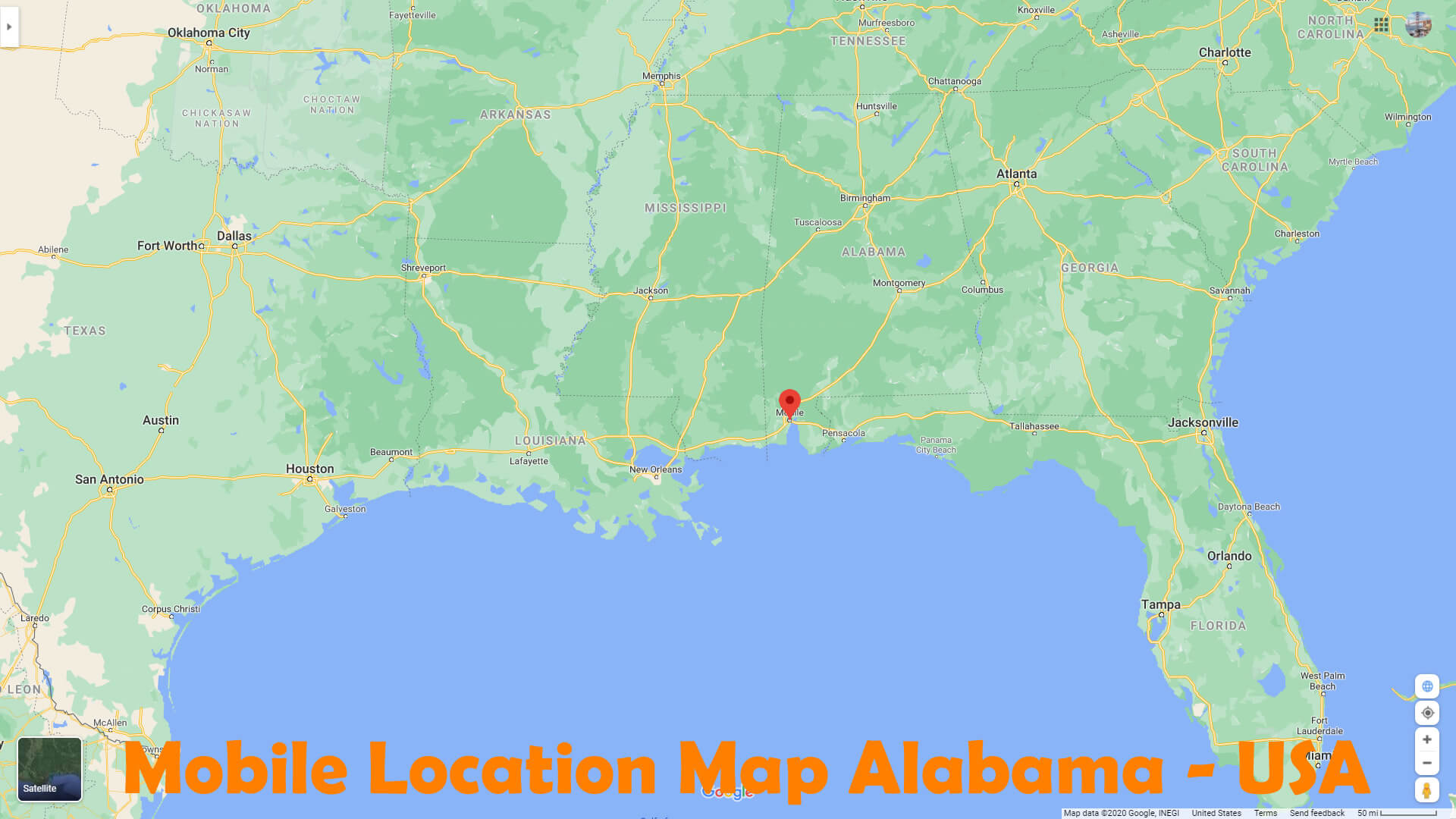 Mobile Emplacement Carte Alabama   EUA